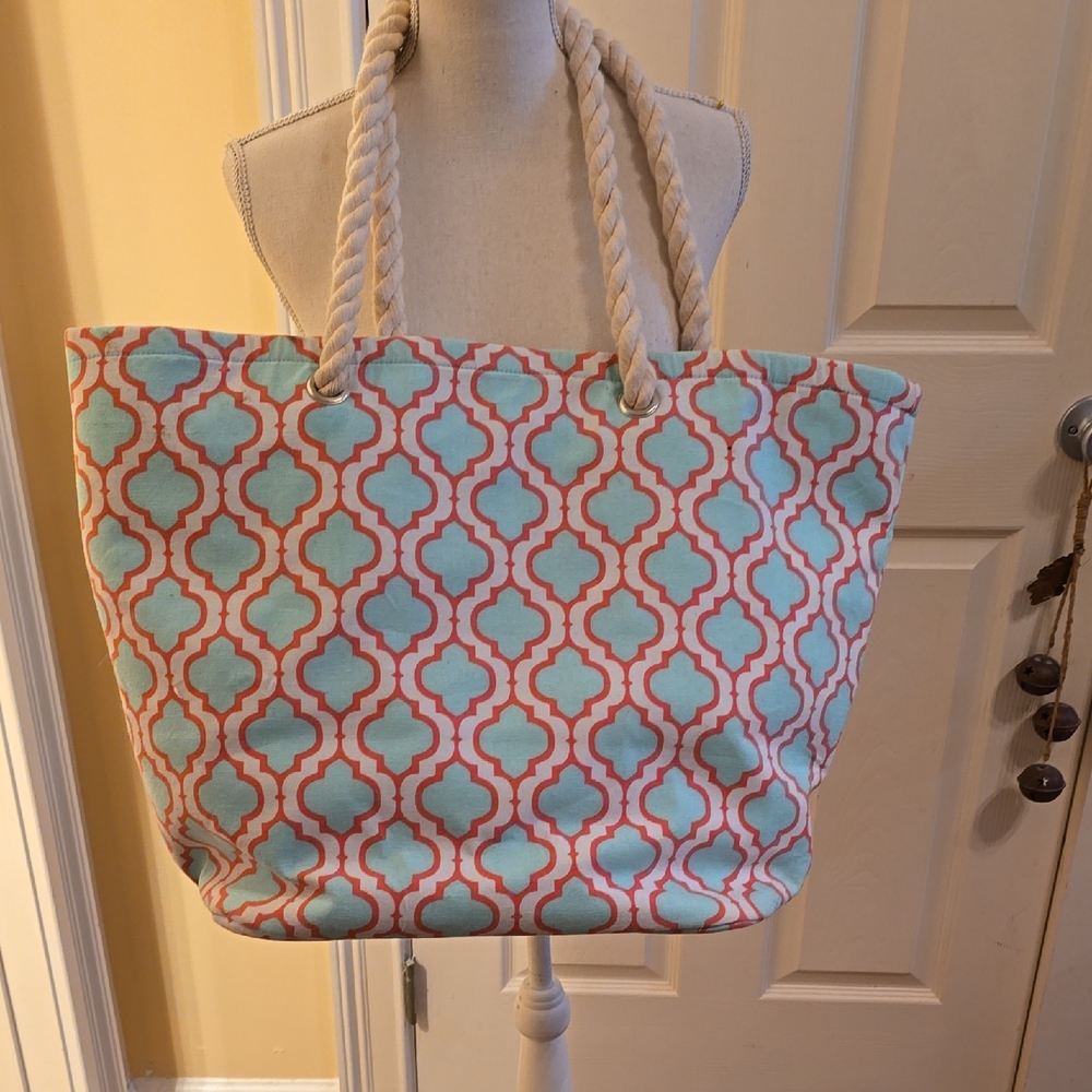 Stylish Blue and Orange Tote Bag